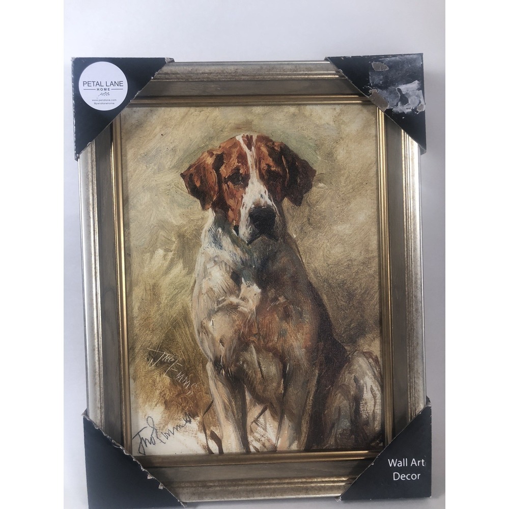 Petal Lane Home Framed Dog Wall Art 13x10 Rustic‎ Farmhouse Decor NEW